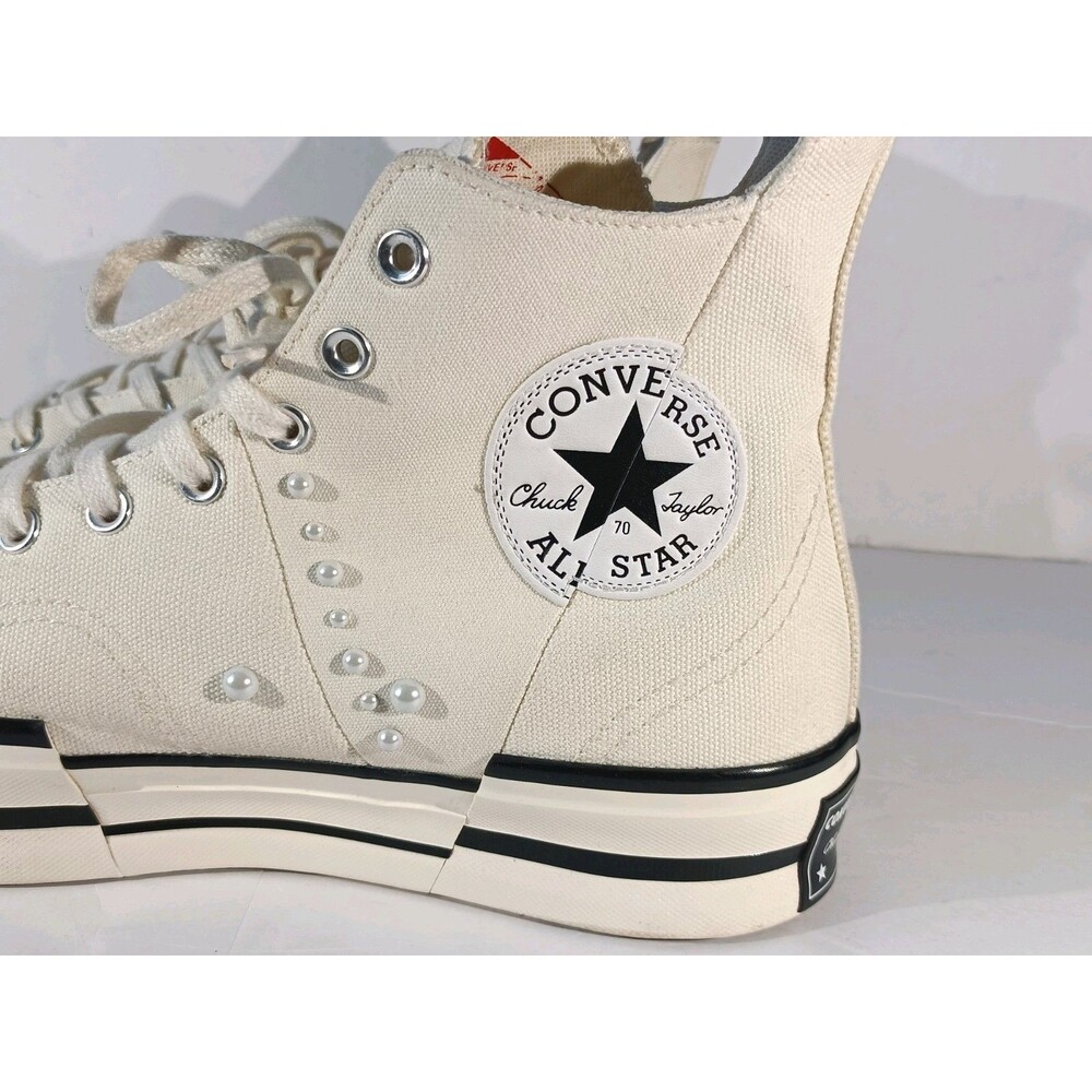 Converse Chuck 70 Plus High Gems Pearl Platform Sneakers White Women's 13.5 - Picture 3 of 10